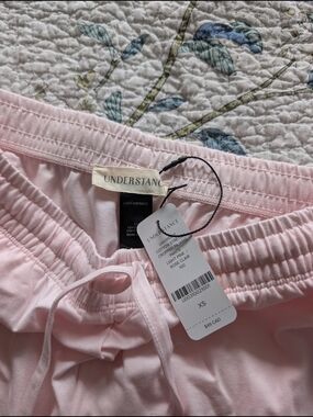 UNDERSTANCE Light Pink Cotton-Blend Sleep Shorts